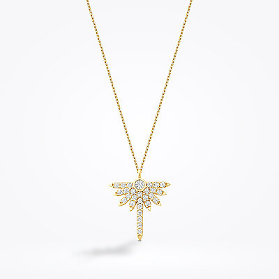 Altın Anka Kanat Kolye - Baroni Diamond