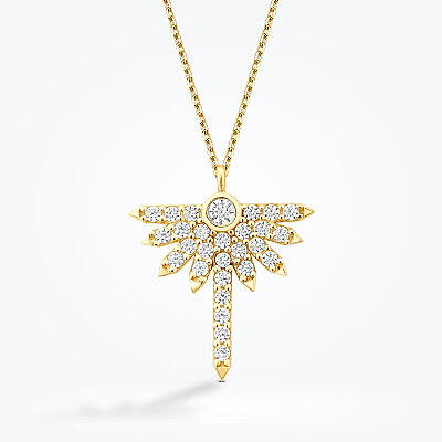 Altın Anka Kanat Kolye - Baroni Diamond (1)