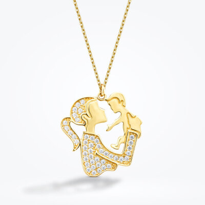 Altın Anne Sevgisi Kolye - Baroni Diamond (1)