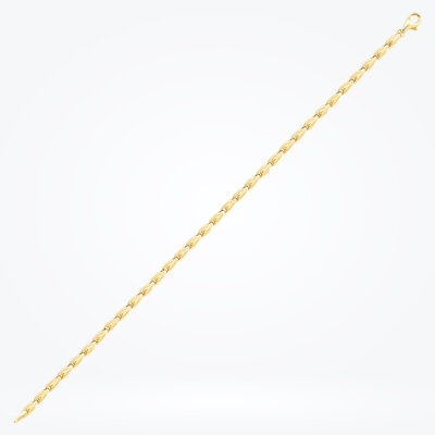 Altın Arpa Zincir Erkek Bileklik - Baroni Diamond (1)