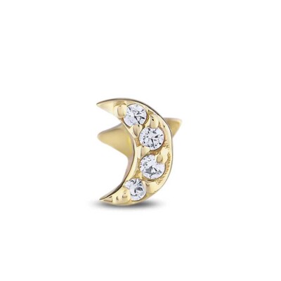 Altın Ay Tragus Küpe - Baroni Diamond