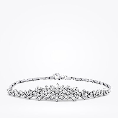 Altın Baget Bileklik - Baroni Diamond