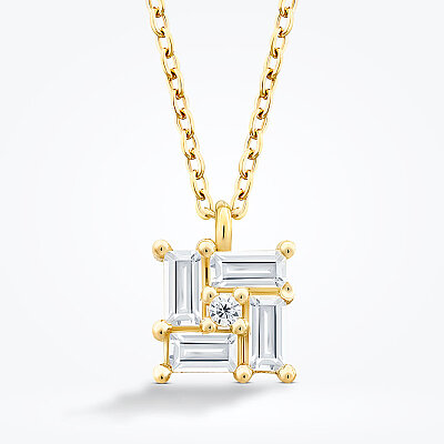 Altın Baget Kolye - Baroni Diamond (1)