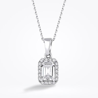 Altın Baget Kolye - Baroni Diamond
