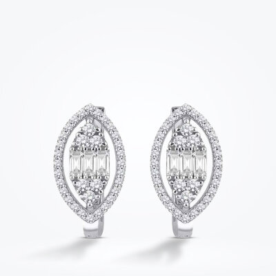 Altın Baget Küpe - Baroni Diamond (1)