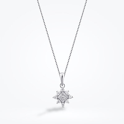 Altın Baget Taşlı Kolye - Baroni Diamond
