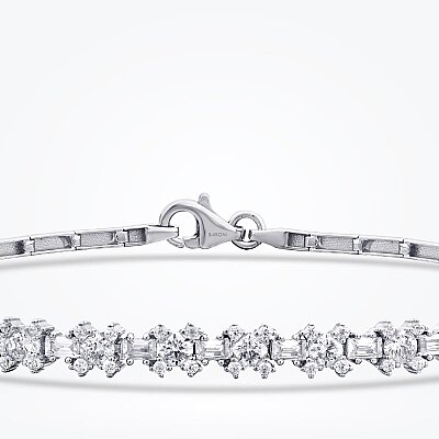 Altın Baget Taşlı Trend Bileklik - Baroni Diamond (1)