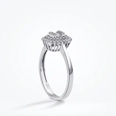 Altın Baget Yüzük - Baroni Diamond (1)