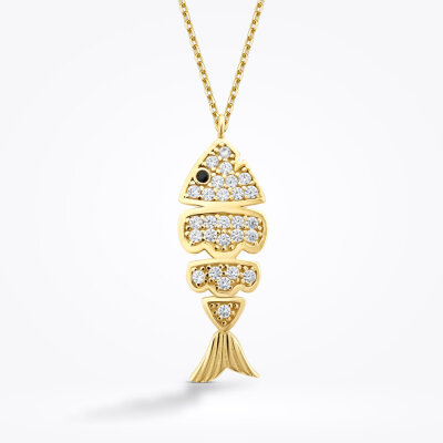 Altın Balık Trend Kolye - Baroni Diamond (1)