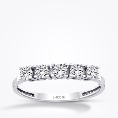 Altın Beştaş Yüzük - Baroni Diamond