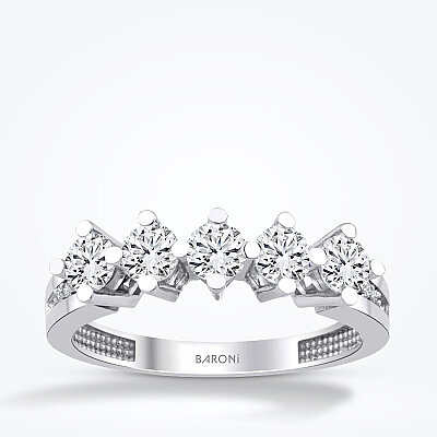 Altın Beştaş Yüzük - Baroni Diamond