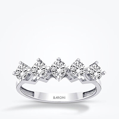Altın Beştaş Yüzük - Baroni Diamond