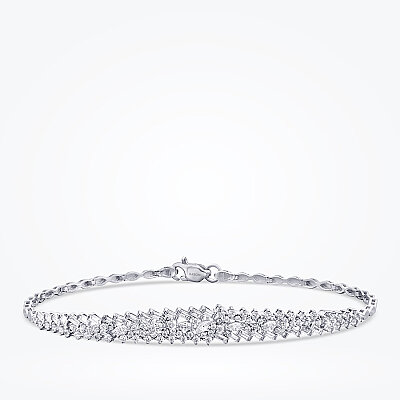 Altın Beyaz Sarmaşık Taşlı Bileklik - Baroni Diamond
