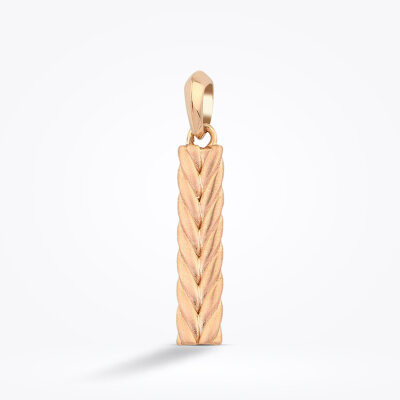 Altın Braid Erkek Kolye Ucu - Baroni Diamond