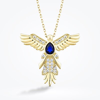 Altın Cennet Kuşu Kolye - Baroni Diamond (1)