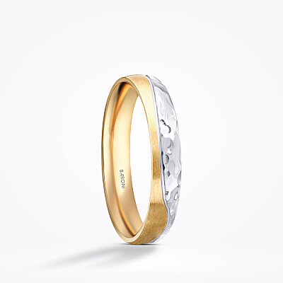 Altın Çift Renk Desenli Alyans - Baroni Diamond (1)