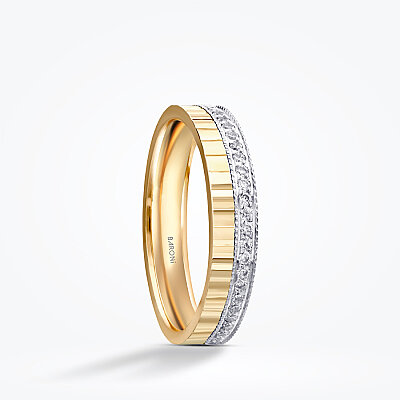Altın Çift Renk Taşlı Alyans - Baroni Diamond (1)