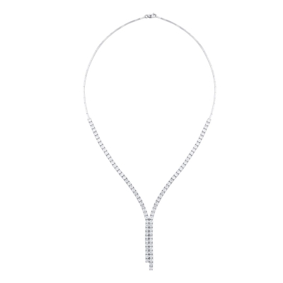 Altın Çift Sıra Taşlı Gerdanlık - Baroni Diamond (1)