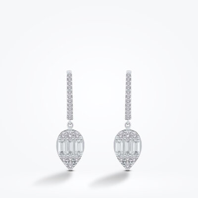 Altın Damla Baget Küpe - Baroni Diamond (1)