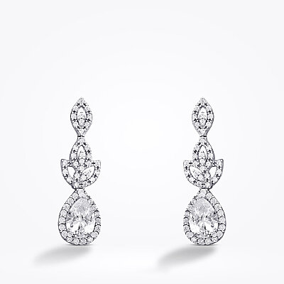 Altın Damla Taşlı Tasarım Küpe - Baroni Diamond (1)
