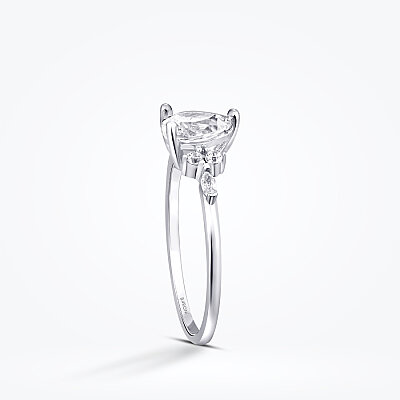 Altın Damla Taşlı Tektaş Yüzük - Baroni Diamond (1)