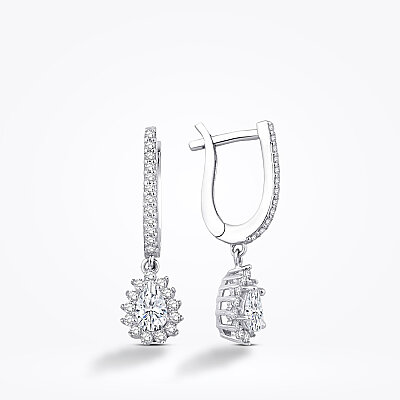 Altın Damla Trend Küpe - Baroni Diamond