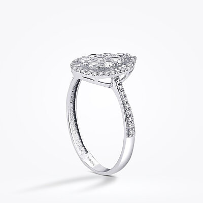 Altın Taşlı Damla Yüzük - Baroni Diamond (1)