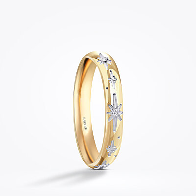 Altın Desenli Alyans - Baroni Diamond (1)