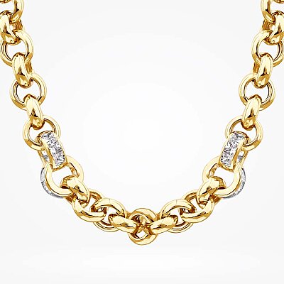 Altın Doç Taşlı Gerdanlık - Baroni Diamond (1)