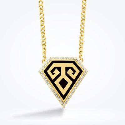 Altın Elibelinde Trend Kolye - Baroni Diamond (1)