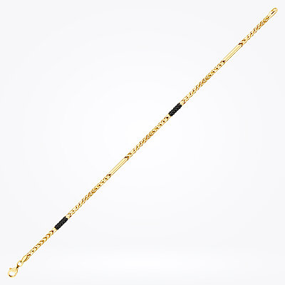 Altın Erkek Örgü Zincir Bileklik - Baroni Diamond (1)