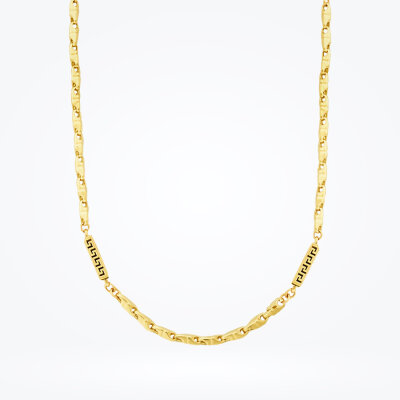 Altın Erkek Sembol Twist Zincir - Baroni Diamond (1)