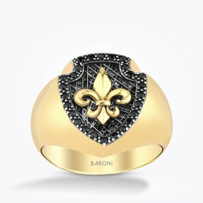 Altın Erkek Yüzük - Baroni Diamond