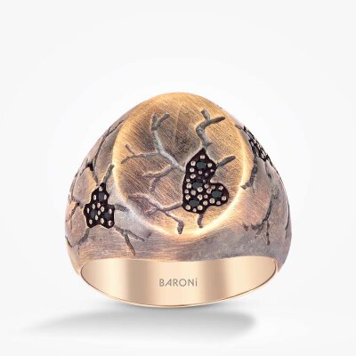 Altın Erkek Yüzük - Baroni Diamond