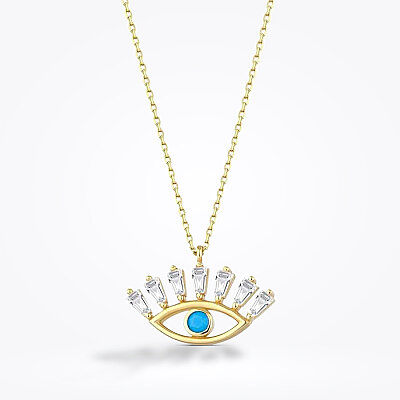 Altın Göz Baget Kolye - Baroni Diamond