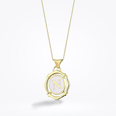 Altın Harf Kolye - Baroni Diamond