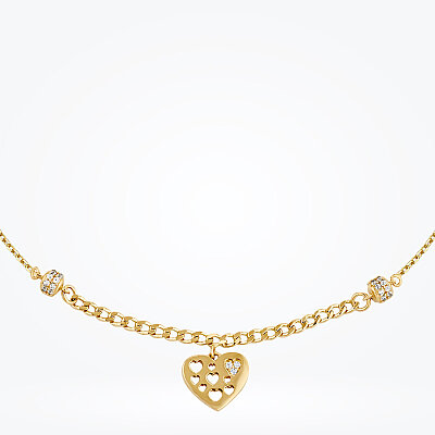 Altın Kalpli Taşlı Halhal - Baroni Diamond (1)