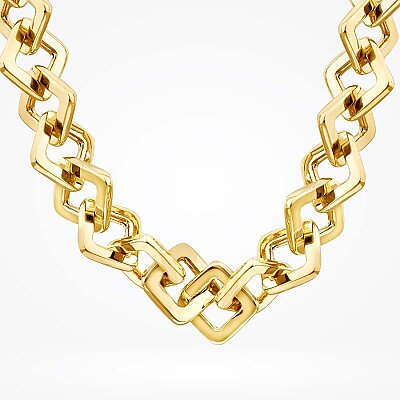 Altın Kare Aşk Gerdanlık - Baroni Diamond (1)