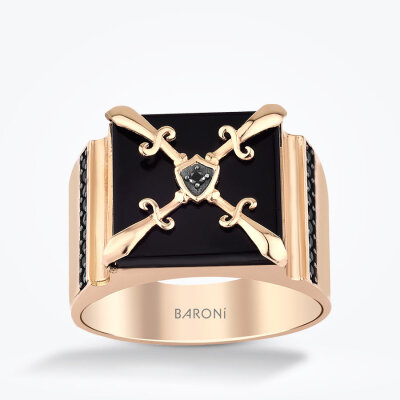 Altın Kılıç Erkek Yüzük - Baroni Diamond