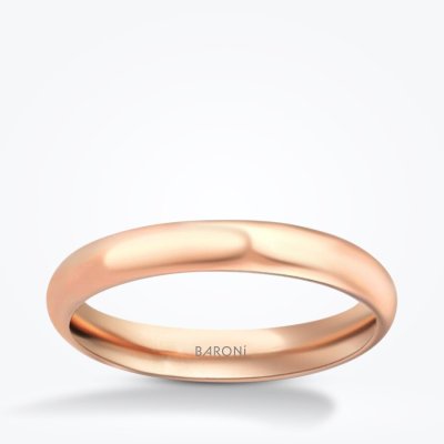 Altın Klasik Rose Alyans - Baroni Diamond