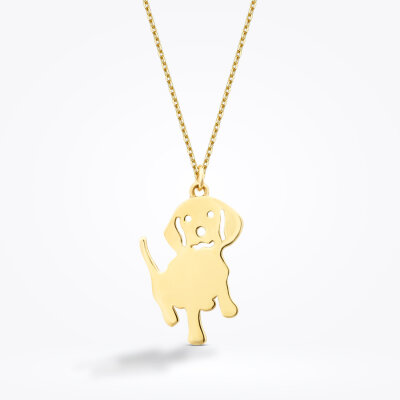 Altın Köpek Trend Kolye - Baroni Diamond (1)