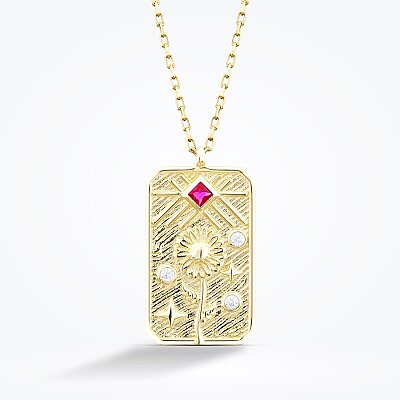 Altın Lal Çiçeği Kolye - Baroni Diamond (1)