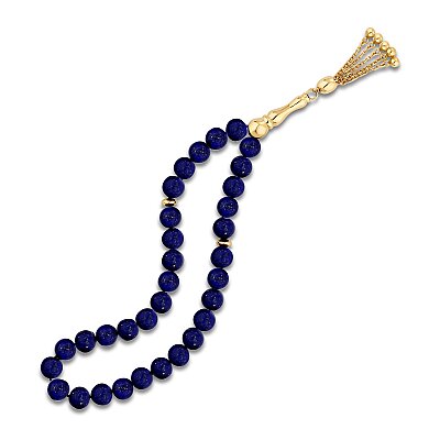 Altın Lapis Taşlı Tesbih - Baroni Diamond