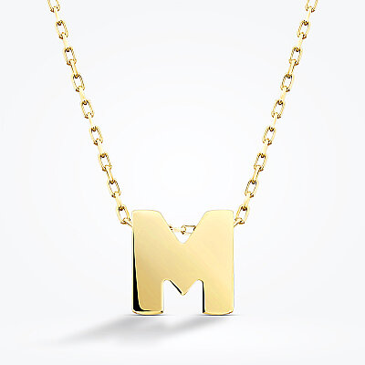 Altın M Harf Kolye - Baroni Diamond (1)