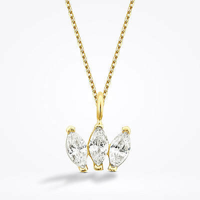 Altın Markiz Taşlı Kolye - Baroni Diamond (1)