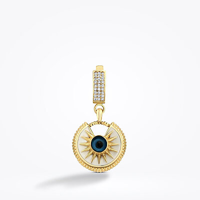 Altın Mavi Göz Kolye Ucu - Baroni Diamond