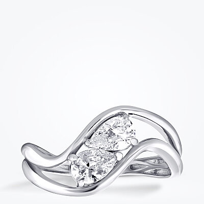 Altın Oval Taşlı Tasarım Yüzük - Baroni Diamond