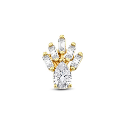 Altın Taşlı Pati Tragus Küpe - Baroni Diamond
