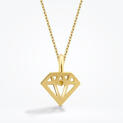 Altın Pırlanta Şekilli Kolye - Baroni Diamond (1)