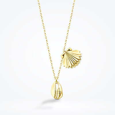Altın Sedef Yıldızı Kolye - Baroni Diamond
